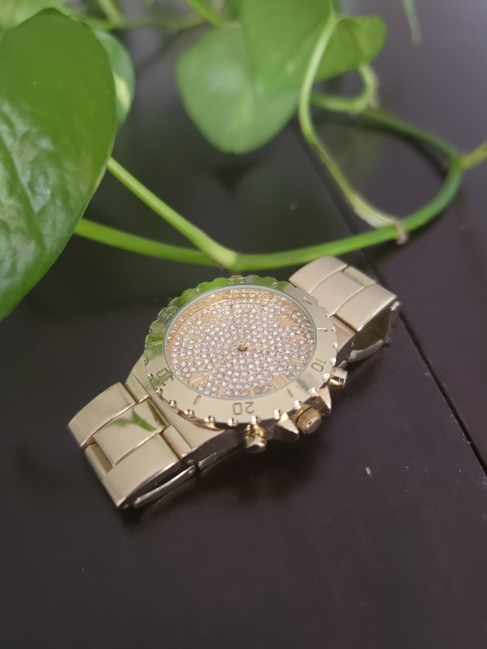 Gold Crystal Pave Women's Bracelet Watch - Brand: BEBE